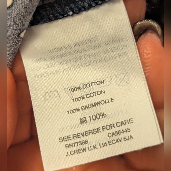 EUC 🐘 J. CREW 🐘 MARRIED ELEPHANTS 💙 Sz 10 💙 LS PERFECT FIT button down shirt - Picture 5 of 6